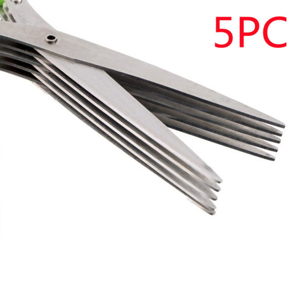 Multifunctional Multi-layer Green Onion Scissors Stainless Steel Onion Cutting Knife Herb Seaweed Spice Scissors Kitchen Scissor Kitchen Gadgets - Image 9