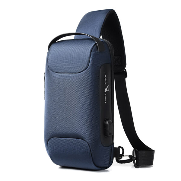 Waterproof USB Anti-theft Bag Men Oxford Crossbody Shoulder Bag Sling Multifunction Short Travel Messenger Chest Pack - Image 2